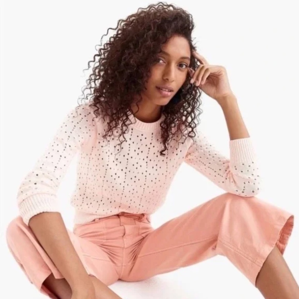 J. Crew x Point Sur Pointelle Sweater -- Size M -- EUC